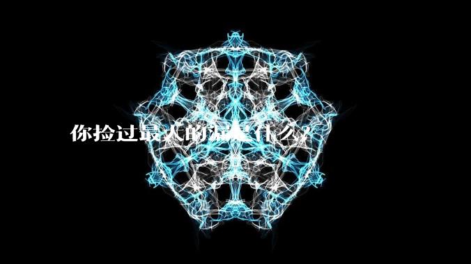 你捡过最大的漏是什么？